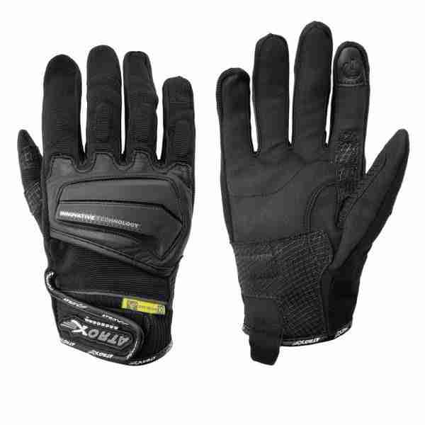 GUANTES "ATROX" CE-4308 TEXTIL CORTO NEGRO XXL