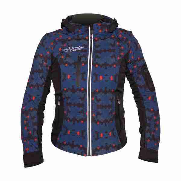 CHAMARRA DAMA "ATROX" CE-2774 TEXTIL AZUL/ROJO G