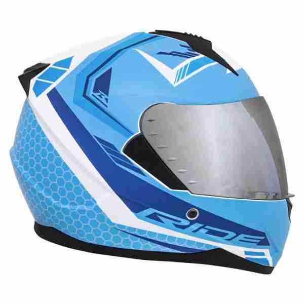 CASCO INTEGRAL TRACK HR AZUL/BLANCO L