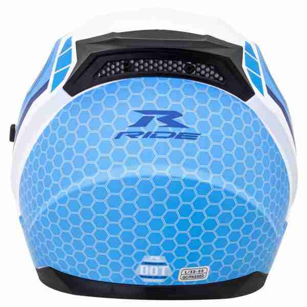 CASCO INTEGRAL TRACK HR AZUL/BLANCO L